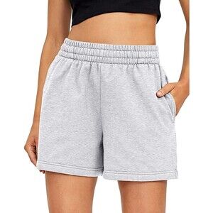 Drawstring Comfy Elastic High Waist Running Shorts with Pockets Sz L